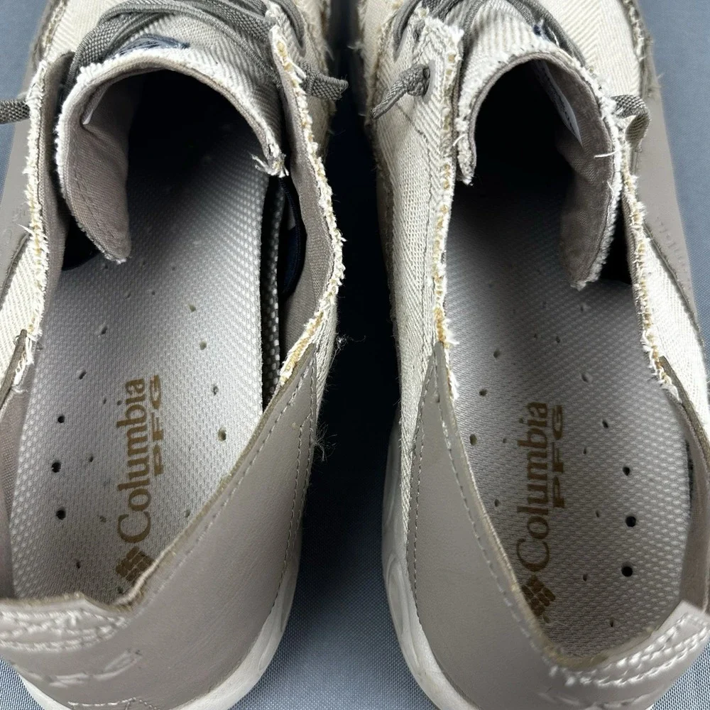 Columbia Bahama Vent PFG Laced Boat Deck Shoes Mens 15 Tan Beige